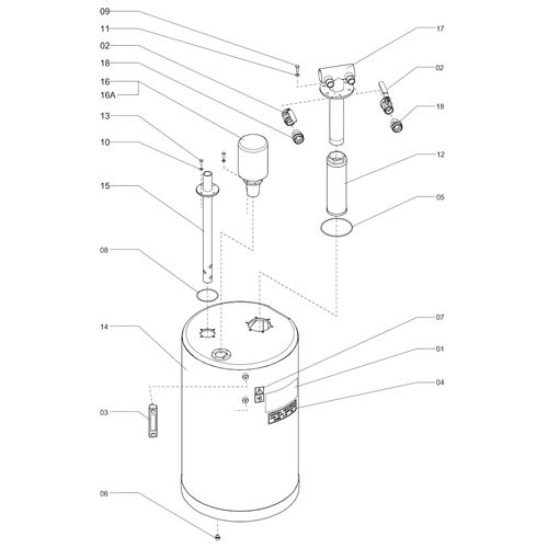 RESERVATÓRIO P/ÓLEO HIDRÁULICO 150L - 1201227 - VERSÃO - SAP-2016/2-  -0