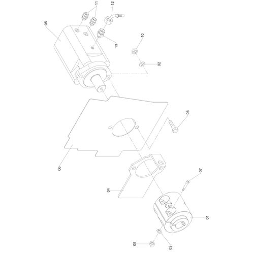 MONTAGEM MOTOR HIDR. HORIZONTAL ESQ - 1201229 - VERSÃO - SAP-2013/3-  -0