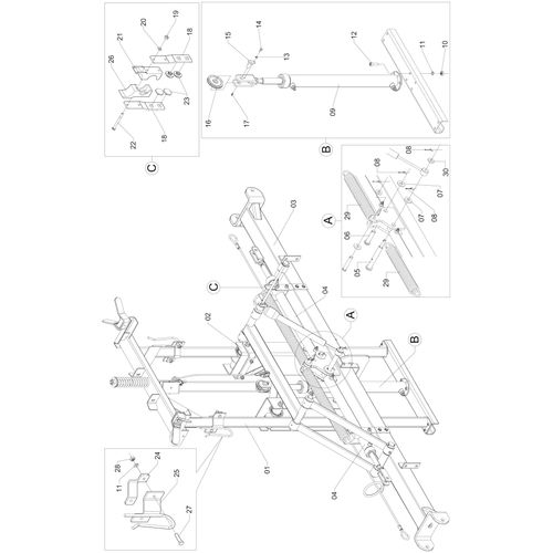 SUBMONTAGEM DO MASTRO CONDOR 800 CHT 1201305 (CONJUNTO COMPLETO)