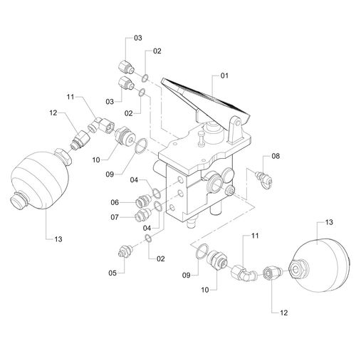 VALVULA DE FREIO COMPLETA 1201597 (CONJUNTO COMPLETO) VALVULA DE FREIO COMPLETA 1201597 (CONJUNTO COMPLETO)