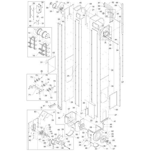 MÓDULO TRANSPORTADOR VERTICAL ESQUERDO 1202986 (CONJUNTO COMPLETO)