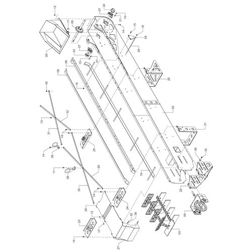 Montagem caixa transportador descarga 1203632 (CONJUNTO COMPLETO) Montagem caixa transportador descarga 1203632 (CONJUNTO COMPLETO)