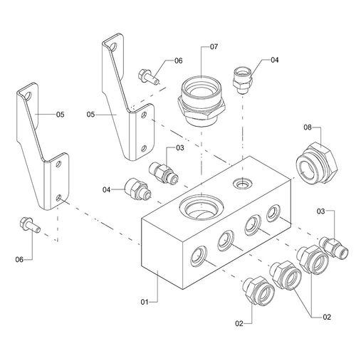 Bloco de retorno com conexões 1204046 (CONJUNTO COMPLETO) Bloco de retorno com conexões 1204046 (CONJUNTO COMPLETO)