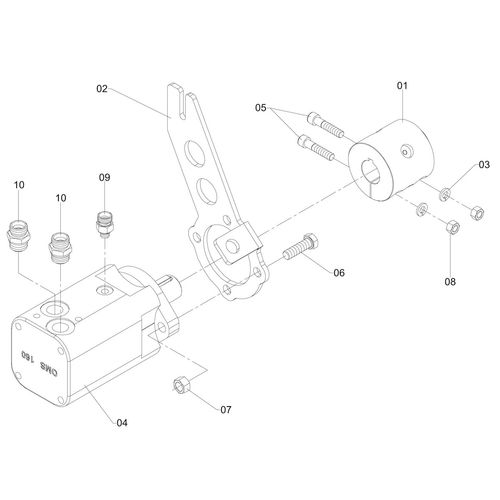 MONTAGEM MOTOR HIDR. HORIZONTAL ESQ. - 1206277 - VERSÃO - SAP-2013/8-  -0