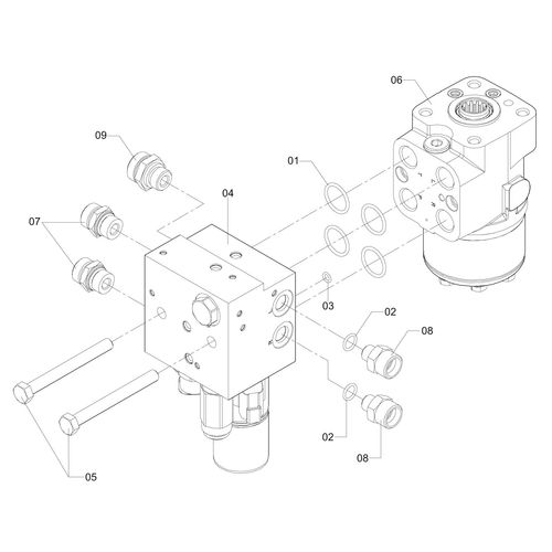 MONTAGEM UNIDADE HIDROSTÁTICA 1206473 (CONJUNTO COMPLETO)