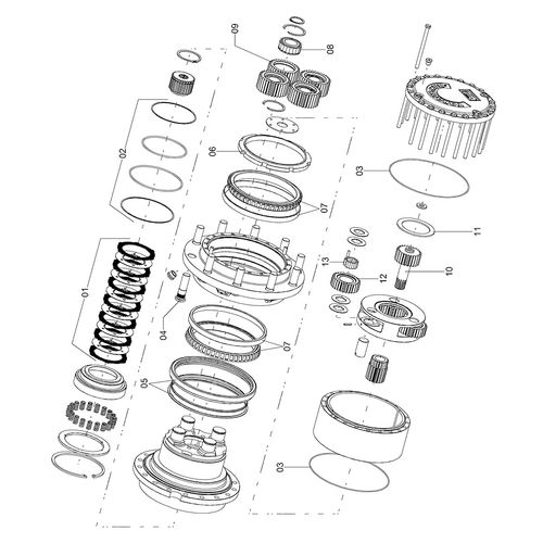 REDUTOR PLANETÁRIO REDUÇÃO 24,65 1210311 (CONJUNTO COMPLETO) REDUTOR PLANETÁRIO REDUÇÃO 24,65 1210311 (CONJUNTO COMPLETO)