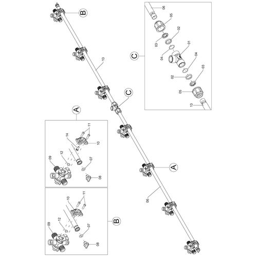 RAMAL ESPAÇAMENTO 350MM - 7 BICOS DIREIT 1210490 (CONJUNTO COMPLETO) RAMAL ESPAÇAMENTO 350MM - 7 BICOS DIREIT 1210490 (CONJUNTO COMPLETO)