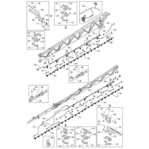 Módulo barra esquerda 36m - Ramal 350mm 1213604 (CONJUNTO COMPLETO)