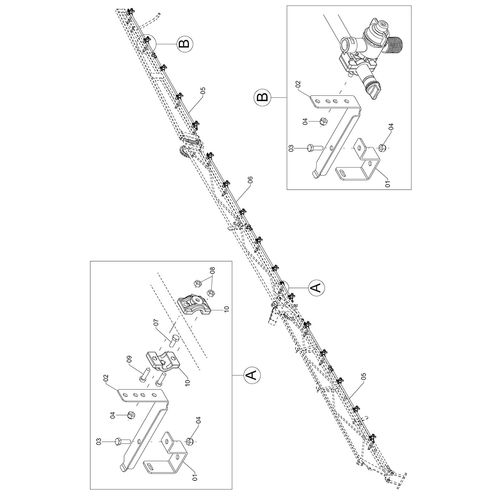 CONJ RAMAL BARRA DIR. 18M 500 AGD 1216637 (CONJUNTO COMPLETO) CONJ RAMAL BARRA DIR. 18M 500 AGD 1216637 (CONJUNTO COMPLETO)