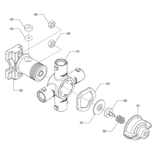 Porta - bicos quad. c/antigotejo (ISO) 1218127 (CONJUNTO COMPLETO)