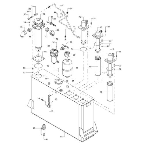 RESERVATÓRIO HIDRÁULICO COMPLETO 1218532 (CONJUNTO COMPLETO)