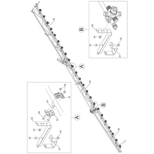 CONJ RAMAL BARRA ESQ. 18M 350 AGQ 1219553 (CONJUNTO COMPLETO)