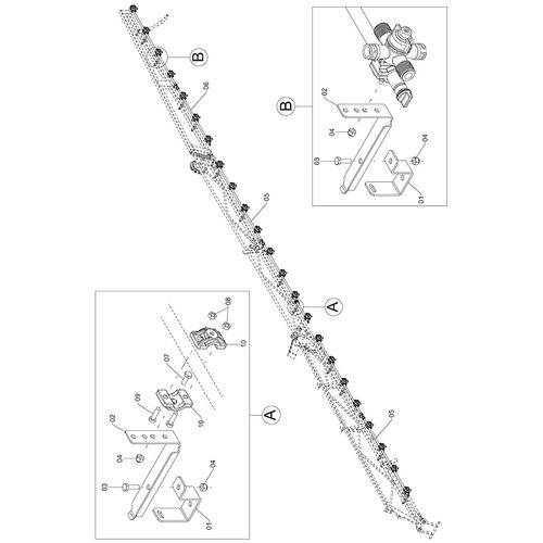 CONJ RAMAL BARRA DIR. 18M 350 AGQ 1219554 (CONJUNTO COMPLETO) CONJ RAMAL BARRA DIR. 18M 350 AGQ 1219554 (CONJUNTO COMPLETO)