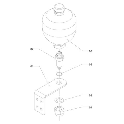 ACUMULADOR HIDRÁULICO 50 BAR 1221402 (CONJUNTO COMPLETO) ACUMULADOR HIDRÁULICO 50 BAR 1221402 (CONJUNTO COMPLETO)