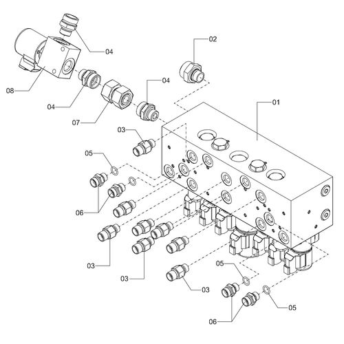 COMANDO HIDRÁULICO BARRAS COMPLETO 1221666 (CONJUNTO COMPLETO) COMANDO HIDRÁULICO BARRAS COMPLETO 1221666 (CONJUNTO COMPLETO)