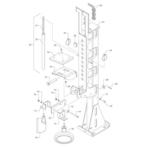Apoio da barra esquerda UP 2530 1224442 (CONJUNTO COMPLETO) Apoio da barra esquerda UP 2530 1224442 (CONJUNTO COMPLETO)
