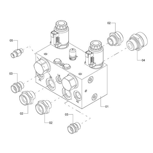 Comando hidr. do ventilador com conexões 1227537 (CONJUNTO COMPLETO) Comando hidr. do ventilador com conexões 1227537 (CONJUNTO COMPLETO)