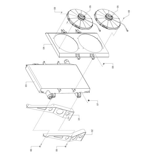 MÓDULO RADIADOR DE ÓLEO 1231607 (CONJUNTO COMPLETO) MÓDULO RADIADOR DE ÓLEO 1231607 (CONJUNTO COMPLETO)