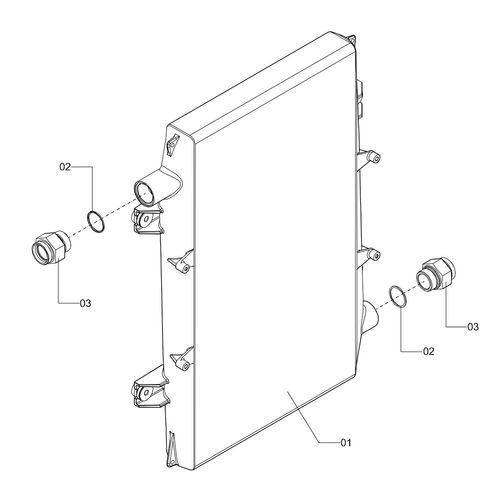 CONJUNTO HIDRÁULICO DO RADIADOR DE ÓLEO - 1231611 - VERSÃO - 2016/2-  -0