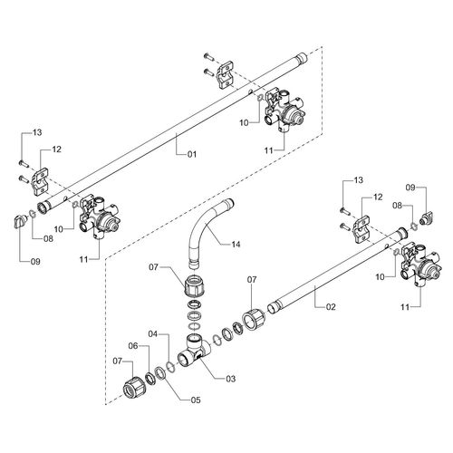 Conjunto - ramal esp. 500 - 3 bicos iso 1232931 (CONJUNTO COMPLETO) Conjunto - ramal esp. 500 - 3 bicos iso 1232931 (CONJUNTO COMPLETO)