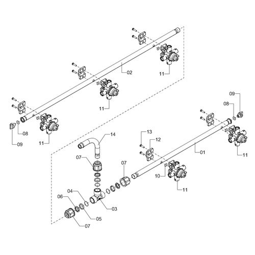 Conjunto - ramal esp. 350 - 5 bicos iso 1232939 (CONJUNTO COMPLETO) Conjunto - ramal esp. 350 - 5 bicos iso 1232939 (CONJUNTO COMPLETO)