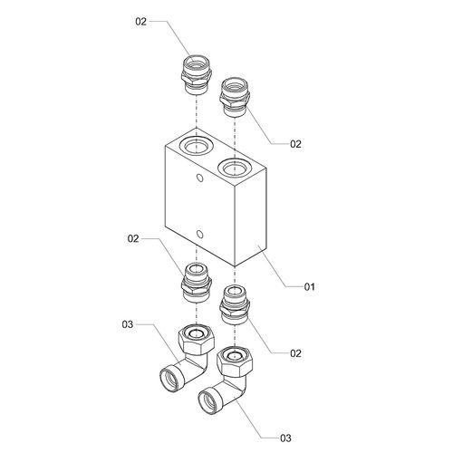 BLOCO ANTICAVITAÇÃO COM CONEXÕES - 1233544 - VERSÃO - 2017/4-  -0