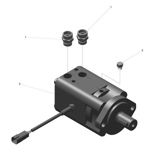 MOTOR HIDRÁULICO OMS 80 COM CONEXÕES 1234413 (CONJUNTO COMPLETO)