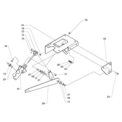 Conjunto suporte da embreagem 1236546 (CONJUNTO COMPLETO)