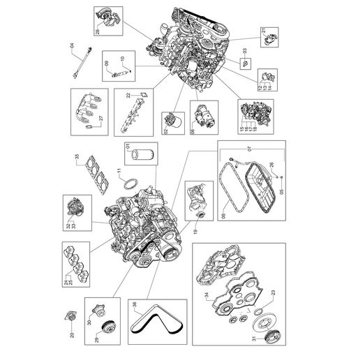 MOTOR MWM 4.10TCA iEGR MAR-I 1236945 (CONJUNTO COMPLETO)