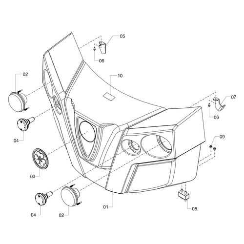 MÓDULO CARENAGEM FRONTAL 1237137 (CONJUNTO COMPLETO) MÓDULO CARENAGEM FRONTAL 1237137 (CONJUNTO COMPLETO)