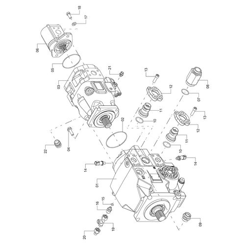 Submontagem bombas hid.165cc +85cc +32cc - 1238565 - VERSÃO - SAP-2018/10-  -0