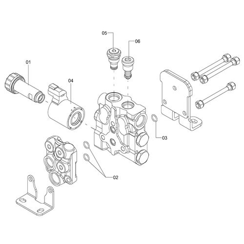 Bloco hidráulico - bomba JP 1239609 (CONJUNTO COMPLETO) Bloco hidráulico - bomba JP 1239609 (CONJUNTO COMPLETO)