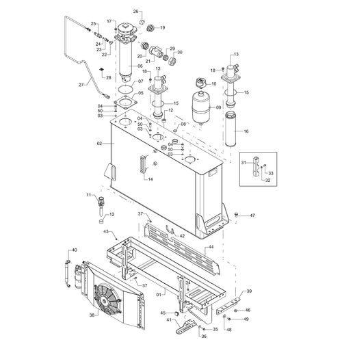 Módulo reservatório hidráulico 1239833 (CONJUNTO COMPLETO)