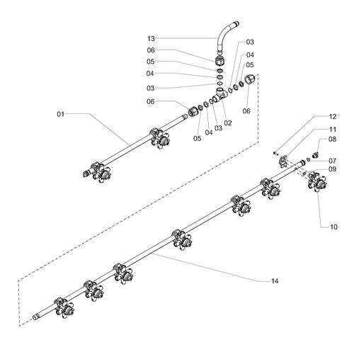 Conj. - ramal esp. 350/525 - 9 bicos iso 1240165 (CONJUNTO COMPLETO) Conj. - ramal esp. 350/525 - 9 bicos iso 1240165 (CONJUNTO COMPLETO)