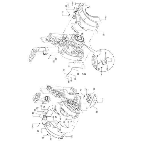 Conjunto proteção da suspensão 1240452 (CONJUNTO COMPLETO)