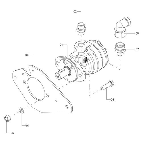 Motor hidráulico completo - 1242136 - VERSÃO - SAP-2018/4-01-0