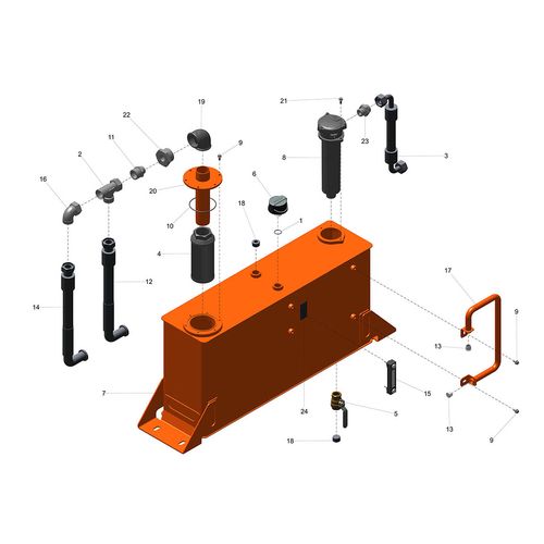 RESERVATÓRIO HIDRÁULICO 120L 1243020 (CONJUNTO COMPLETO) RESERVATÓRIO HIDRÁULICO 120L 1243020 (CONJUNTO COMPLETO)