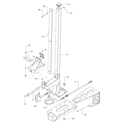 Módulo apoio da barra esquerdo 1244117 (CONJUNTO COMPLETO)