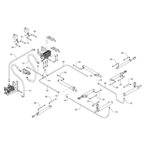 Circuito hidráulico - barra 24m - 1244338 - VERSÃO - SAP-2018/5-  -0