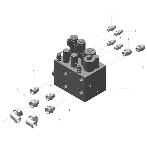 BLOCO HIDRÁULICO COM CONEXÕES 1244585 (CONJUNTO COMPLETO) BLOCO HIDRÁULICO COM CONEXÕES 1244585 (CONJUNTO COMPLETO)