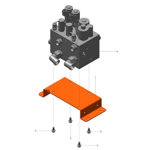 MONTAGEM DO BLOCO HIDRÁULICO 1244780 (CONJUNTO COMPLETO)