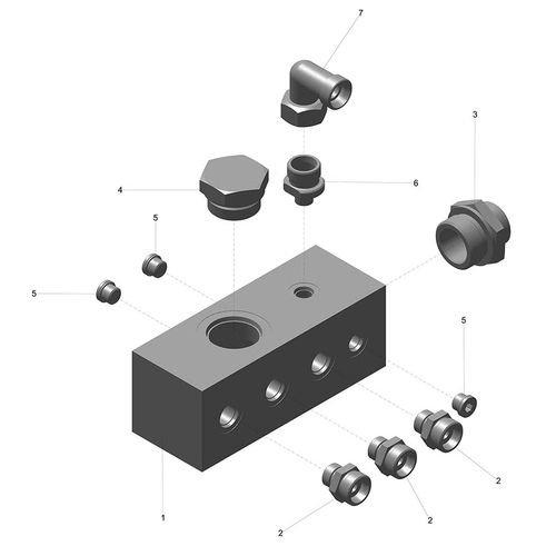 BLOCO RETORNO COM CONEXÕES 1244787 (CONJUNTO COMPLETO)