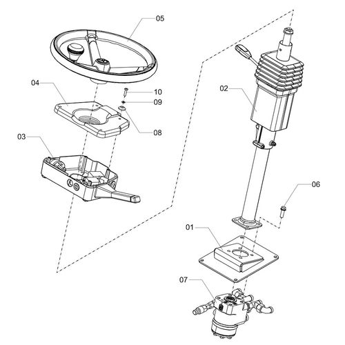 COLUNA DE DIREÇÃO - PILOTO OTMIS HP 1200 - 1245240 - VERSÃO - 2017/10-  -0