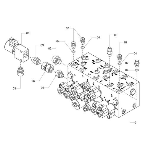 MONTAGEM COMANDO HIDR BARRAS - 3030 CANA 1245461 (CONJUNTO COMPLETO)