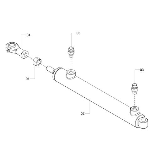 CILINDRO HIDR Ø40 Ø28 254 C/ CONEXÕES 1246468 (CONJUNTO COMPLETO) CILINDRO HIDR Ø40 Ø28 254 C/ CONEXÕES 1246468 (CONJUNTO COMPLETO)
