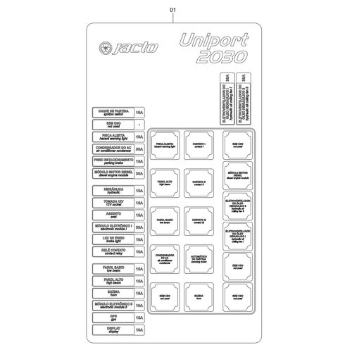 Adesivo de indicação rele/fusível 1246541 (CONJUNTO COMPLETO) Adesivo de indicação rele/fusível 1246541 (CONJUNTO COMPLETO)