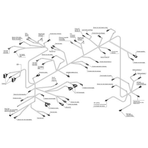 Chicote principal máquina - Uniport 2030 1247694 (CONJUNTO COMPLETO) Chicote principal máquina - Uniport 2030 1247694 (CONJUNTO COMPLETO)