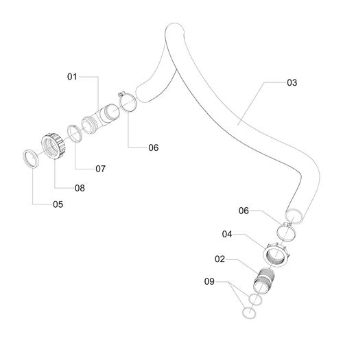 Conj mang válvula x reservátorio 300L 1247747 (CONJUNTO COMPLETO)