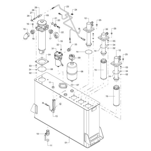 Reservatório hidráulico completo - 1248192 - VERSÃO - 2018/2-  -0