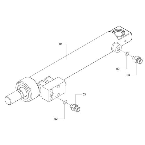 Cilindro fechamento com conexões 1248784 (CONJUNTO COMPLETO)